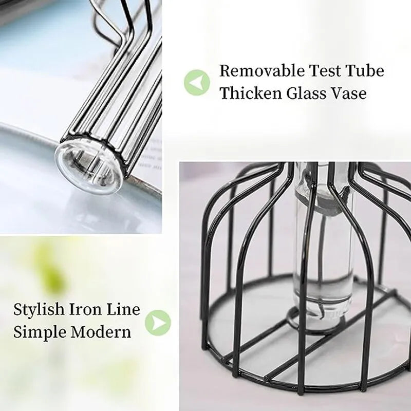 Vaso de Flor em Metal Pequeno Estilo Nórdico Design & Casa