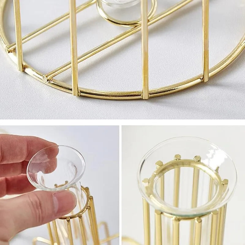 Vaso de Flor em Metal Pequeno Estilo Nórdico Design & Casa