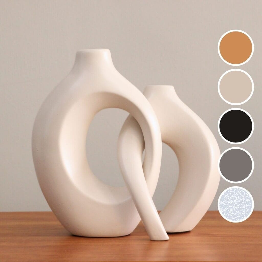 Vasos Decorativos em Cerâmica Vasos Decorativos em Cerâmica Design & Casa Off White