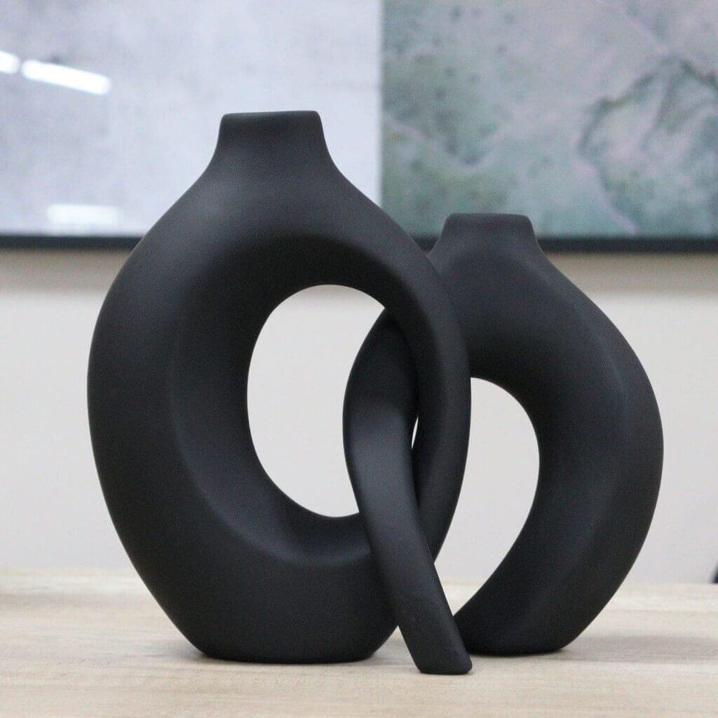 Vasos Decorativos em Cerâmica Vasos Decorativos em Cerâmica Design & Casa Preto