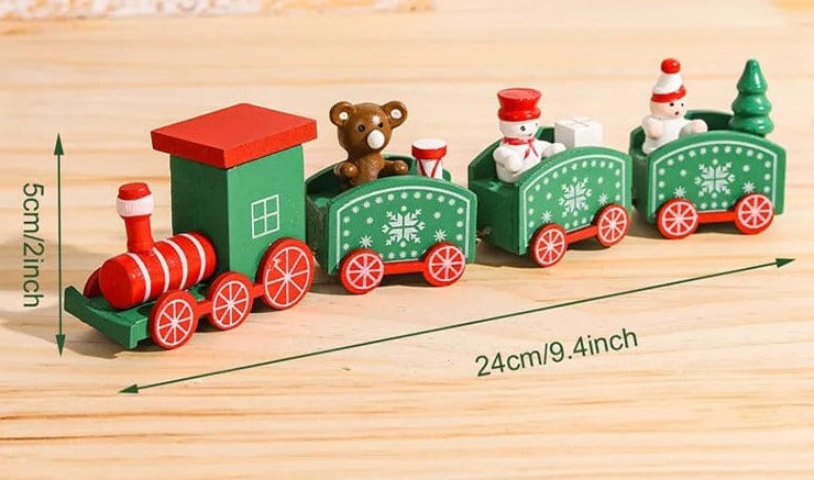 Christmas Train Merry Christmas Decorations For Home 2023 Cristmas Ornament Xmas Navidad Noel Gifts Happy New Year 2024 Design & Casa wooden 07