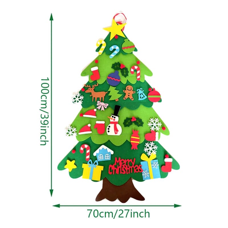 DIY Felt Christmas Tree Christmas Decoration for Home Navidad 2022 New Year Christmas Ornaments Santa Claus Xmas Kids Gifts Design & Casa