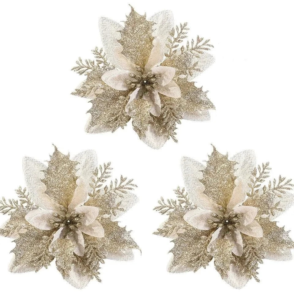 Flores de Natal Arranjos Natalinos - Kit com 3 Natal 28 - Flores de Natal Arranjos Natalinos Design & Casa