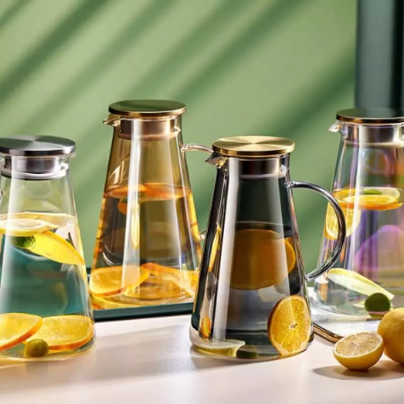 Jarra de Vidro 2L com Tampa em Vidro Borossilicato Jarra de Vidro 2L com Tampa Borossilicato Polihousi Design & Casa