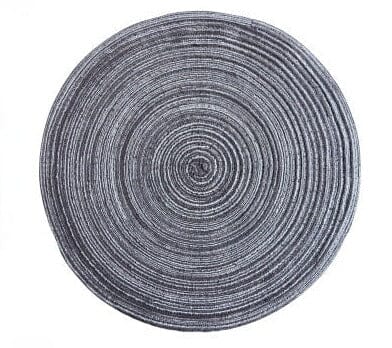 Jogo Americano Redondo Linho Kit 6 Unidades Jogo Americano 01 - Jogo Americano Redondo Linho Kit 6 Unidades Minha loja Cinza Grande - 30cm