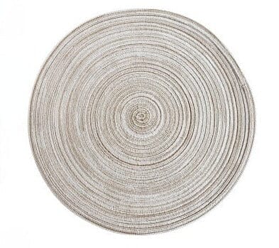 Jogo Americano Redondo Linho Kit 6 Unidades Jogo Americano 01 - Jogo Americano Redondo Linho Kit 6 Unidades Minha loja Nude Grande - 30cm