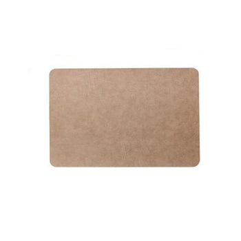 Light Luxury Solid Leather Placemat Coffee Brown PU Table Mat Waterproof Oilproof Heat-Insulated Plate Bowl Pad Table Decor 0 Minha loja D 40cmx30cm