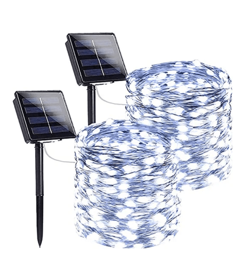 Pisca Pisca Solar LED com Fio de Cobre Natal 36 - Pisca Pisca Solar LED com Fio de Cobre Design & Casa Branco 6m