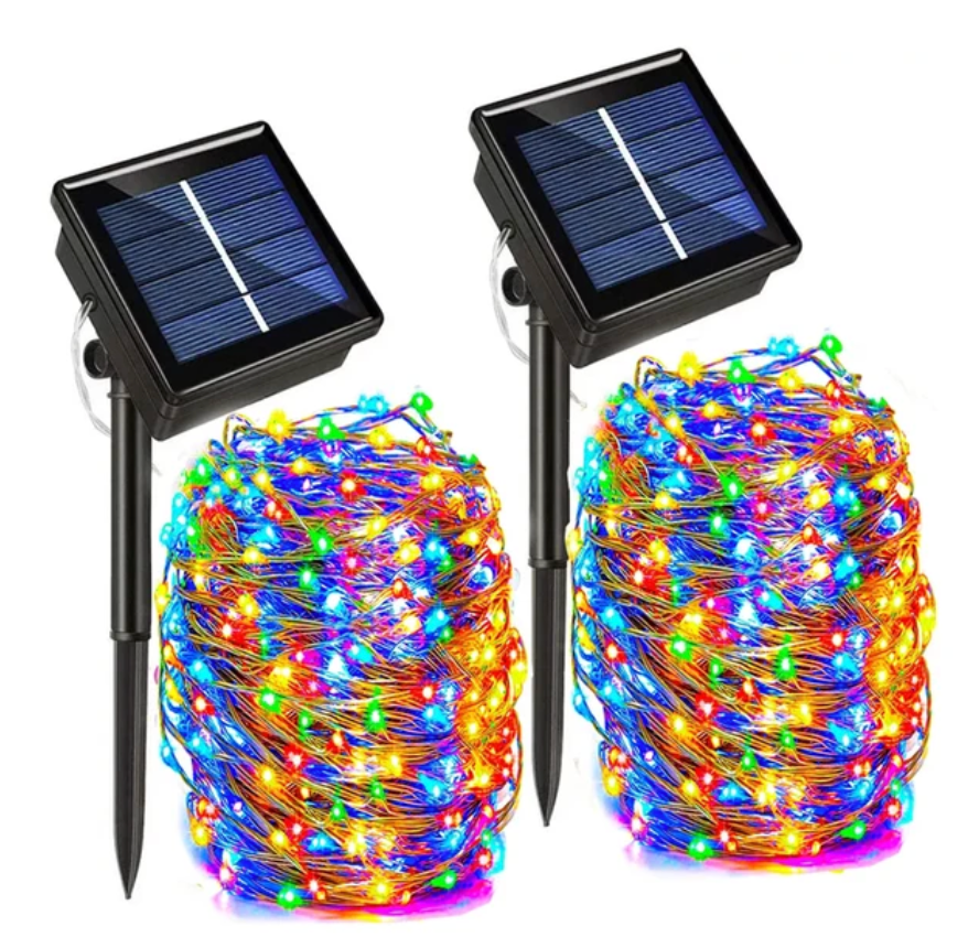 Pisca Pisca Solar LED com Fio de Cobre Natal 36 - Pisca Pisca Solar LED com Fio de Cobre Design & Casa Multicor 6m