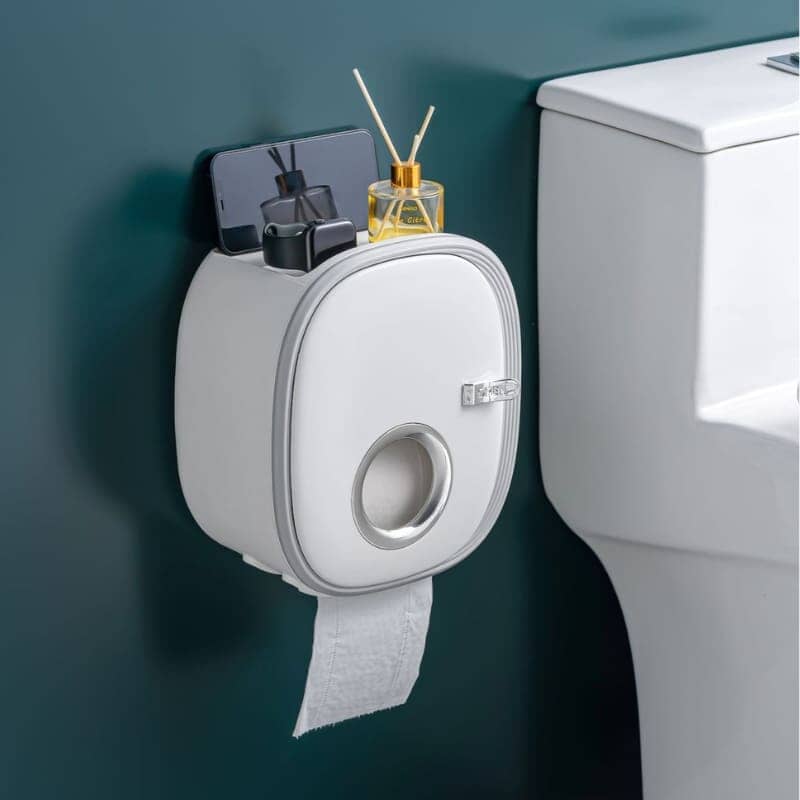 Porta Papel Higiênico de Parede Suporte Papel Higiênico Polihousi Porta Papel Higiênico de Parede Suporte Papel Higiênico Polihousi Design & Casa Cinza