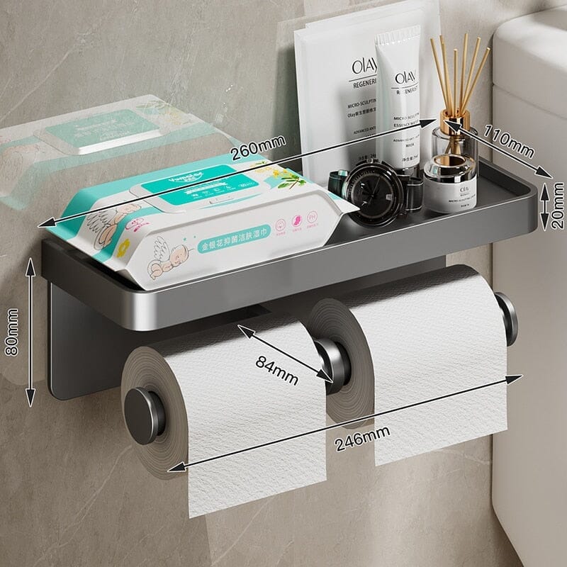 Porta Papel Higiênico em Inox Simples Design & Casa Suporte para Papel Higiênico em Inox 02 Design & Casa