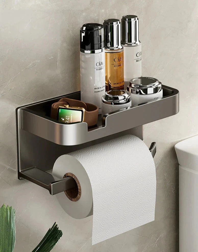 Porta Papel Higiênico em Inox Simples Design & Casa Suporte para Papel Higiênico em Inox 02 Design & Casa