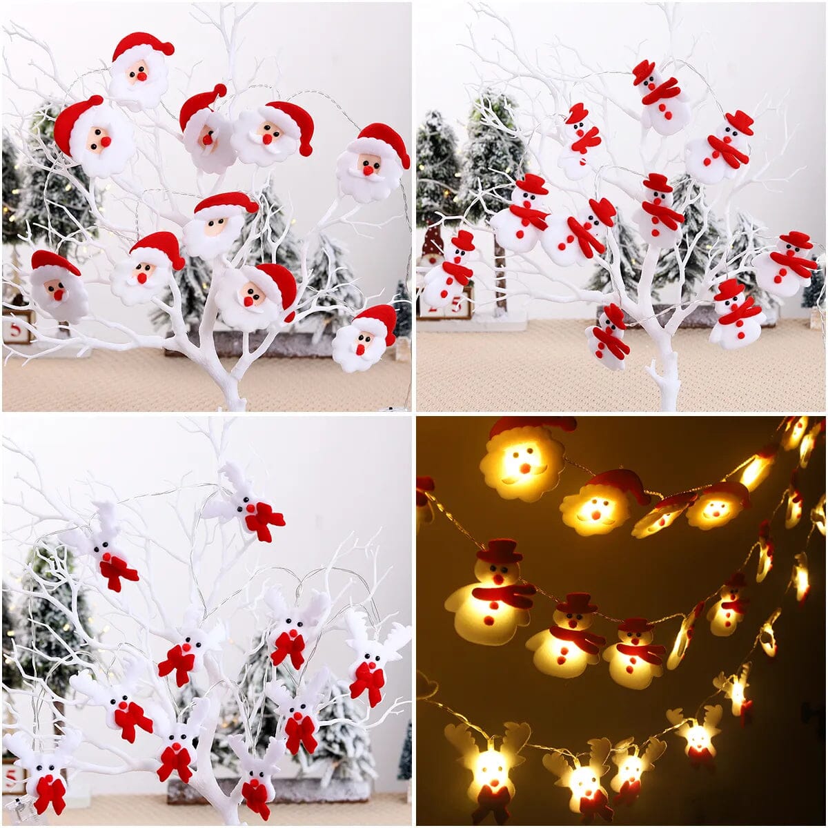 Snowman Christmas LED Garland String Light Merry Christmas Decorations For Home 2023 Cristmas Tree Ornament Xmas Navidad Gifts Design & Casa