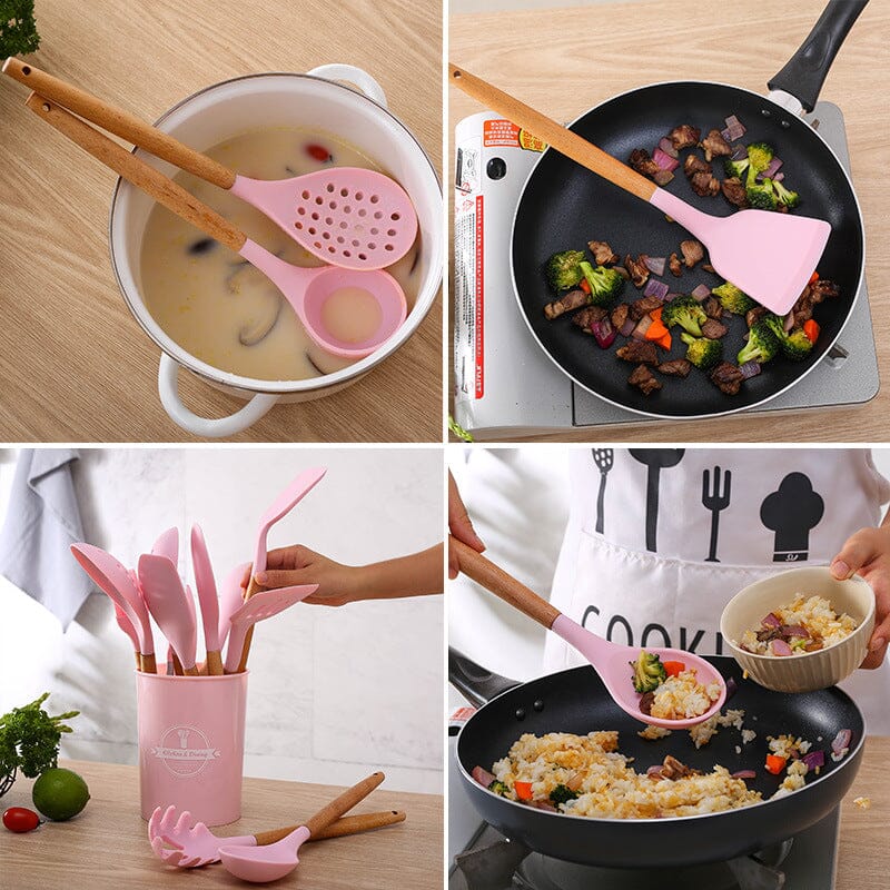 Utensílios de Cozinha de Silicone - Kit com 14 Peças Cozinha 10 - Utensílios de Cozinha de Silicone - Kit com 14 Peças Design & Casa