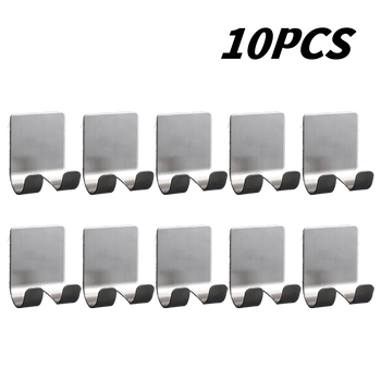 1-15PCS No-Punch Razor Holder Adhesive Razor Storage Hook Bathroom Razor Waterproof Wall Hook Bathroom Shelf Razor Holder Design & Casa Sliver 10PCS 