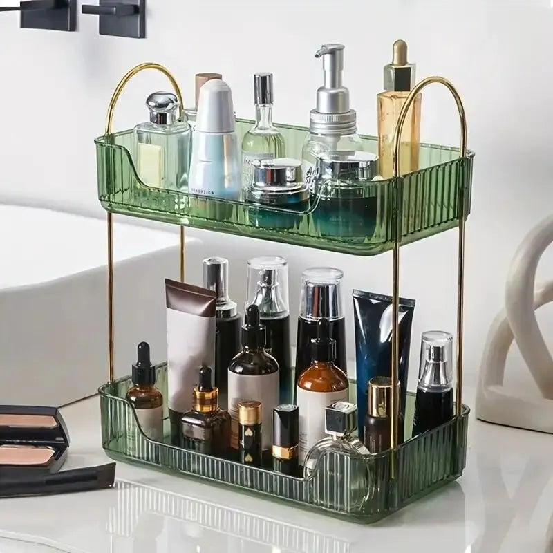 1 PCs Sotrage Shelf Stylish Desk Organizer with Rack, Holder, and Display Shelf for Skincare, Perfume, and Dresser Items Design & Casa 