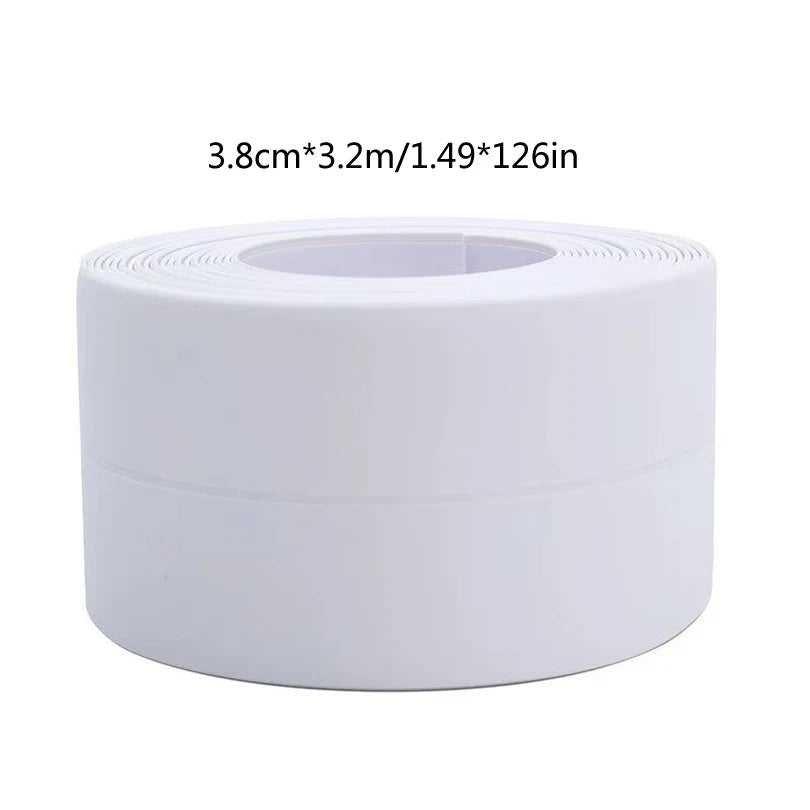 1 roll of waterproof and mold proof toilet sealing strip, kitchen bathroom self-adhesive sealing tape, bathroom waterproof tape Design & Casa 