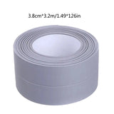 1 roll of waterproof and mold proof toilet sealing strip, kitchen bathroom self-adhesive sealing tape, bathroom waterproof tape Design & Casa 