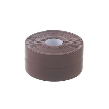 1 roll of waterproof and mold proof toilet sealing strip, kitchen bathroom self-adhesive sealing tape, bathroom waterproof tape Design & Casa Brown 3.2M 38mm