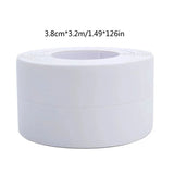 1 roll of waterproof and mold proof toilet sealing strip, kitchen bathroom self-adhesive sealing tape, bathroom waterproof tape Design & Casa WHITE 3.2M 38mm