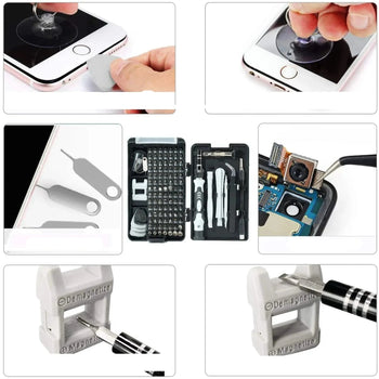 116 in 1 Precision Screwdriver Set Magnetic Screw Driver Bit for IPhone PC Watch Glasses Professional Repair Tool Kit Black Design & Casa 