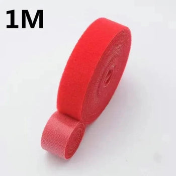 1/5M Cable Organizer Cable Management Wire Winder Tape Earphone Mouse Cord Management Ties Protector For iPhone Xiaomi Samsung Design & Casa Red-1M 