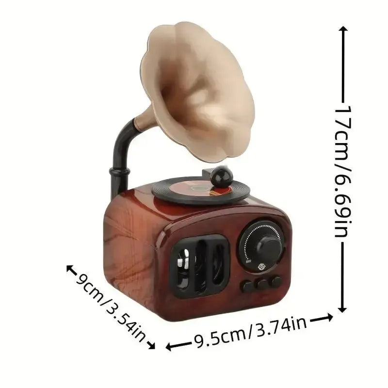 1pc, Music Box, Retro Phonograph Music Box Decoration Ornament Musical Box Table Desk Decoration Valentine's Day Gifts Design & Casa 