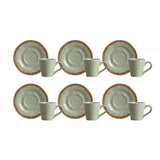 Aparelho de Jantar 24pcs Amassado Bege Cerâmica Coleção Mesa Posta- Aparelho de Jantar Amassado Bege Cerâmica Design & Casa 