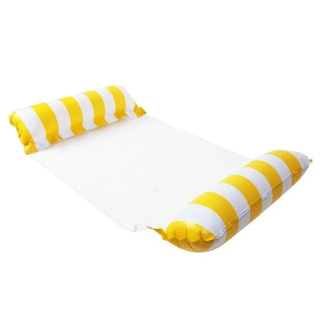 Boia de Piscina Para Deitar Cama Flutuante Coleção Jardim>Piscina-Boia de Piscina Para Deitar Cama Flutuante Design & Casa Listrado Amarelo 