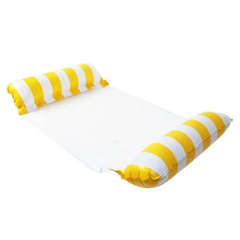 Boia de Piscina Para Deitar Cama Flutuante Coleção Jardim>Piscina-Boia de Piscina Para Deitar Cama Flutuante Design & Casa Listrado Amarelo 