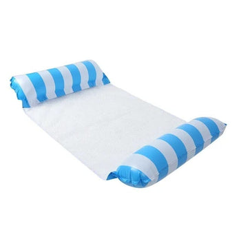 Boia de Piscina Para Deitar Cama Flutuante Coleção Jardim>Piscina-Boia de Piscina Para Deitar Cama Flutuante Design & Casa Listrado Azul Claro 