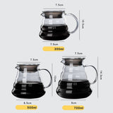 Bule de Café de Vidro Borossilicato com Coador de Café tipo Hario V60 Bule de Café de Vidro Borossilicato com Coador de Café tipo Hario V60 POLIHOUSI 