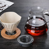 Bule de Café de Vidro Borossilicato com Coador de Café tipo Hario V60 Bule de Café de Vidro Borossilicato com Coador de Café tipo Hario V60 POLIHOUSI 
