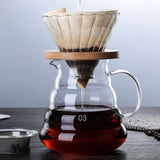 Bule de Café de Vidro Borossilicato com Coador de Café tipo Hario V60 Bule de Café de Vidro Borossilicato com Coador de Café tipo Hario V60 POLIHOUSI Conjunto (Bule 700ml + Coador) 