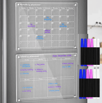 Calendário Magnético Planner em Acrílico + 6 Canetas Brinde Calendário Magnético Planner em Acrílico + 6 Canetas Brinde Design & Casa 