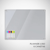 Calendário Magnético Planner em Acrílico + 6 Canetas Brinde Calendário Magnético Planner em Acrílico + 6 Canetas Brinde Design & Casa Liso 