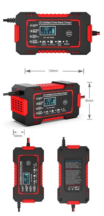 Carregador Inteligente de Bateria para Automotivos Portátil Coleção Automotivo - Carregador Inteligente de Bateria para Automotivos Portátil Design & Casa 