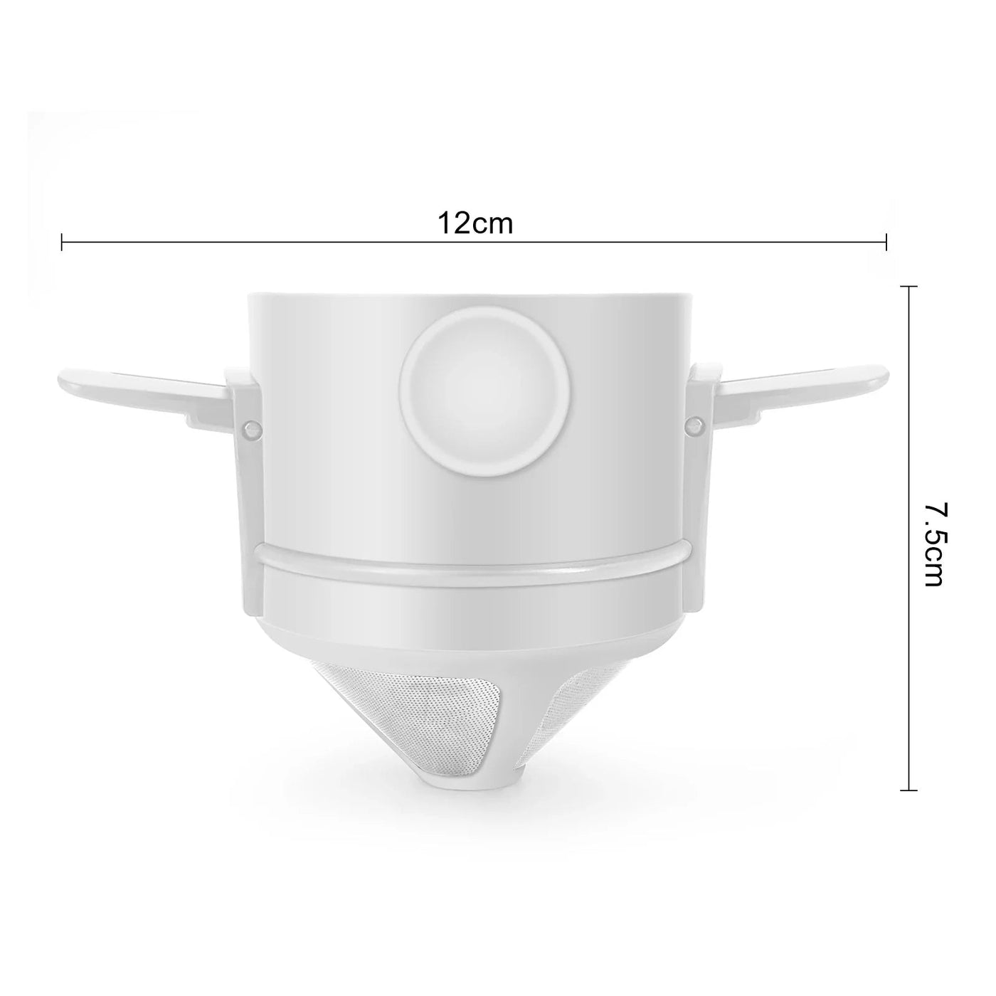 Coador De Café Individual Reutilizáveis De Inox Preto Coador De Café Individual Reutilizáveis De Inox Preto LightHousi Branco 