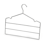 Conjunto 2 Cabides Triplo Com Cavas Cromados Coleção Closet- Conjunto 2 Cabides Triplo Com Cavas Cromados Design & Casa 