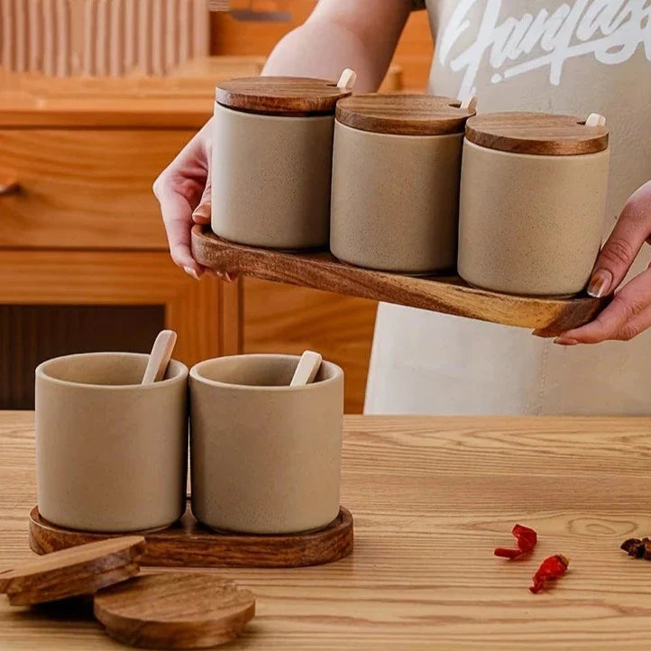 Conjunto De Potes De Cerâmica Com Marcador E Etiqueta Conjunto De Potes De Cerâmica Com Marcador E Etiqueta LightHousi 1 Peça 