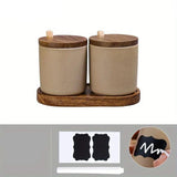 Conjunto De Potes De Cerâmica Com Marcador E Etiqueta Conjunto De Potes De Cerâmica Com Marcador E Etiqueta LightHousi 2 Peças 
