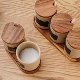 Conjunto De Potes De Cerâmica Com Marcador E Etiqueta Conjunto De Potes De Cerâmica Com Marcador E Etiqueta LightHousi 