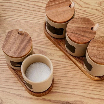 Conjunto De Potes De Cerâmica Com Marcador E Etiqueta Conjunto De Potes De Cerâmica Com Marcador E Etiqueta LightHousi 
