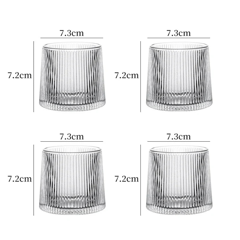 Copo De Whisky Giratório De Vidro 160ml Copo De Whisky Giratório De Vidro 160ml LightHousi 4 Peças -160ml-C 160ml 