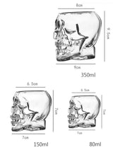 Copo em Formato Caveira de Vidro para Bebidas Coleção Utilidades - Copo em Formato Caveira de Vidro para Bebidas Design & Casa 