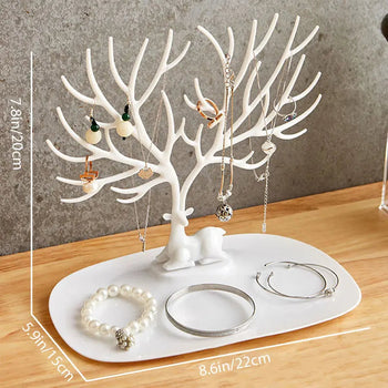 Creative Antlers Jewelry Display Stand Earrings Necklace Hanging Racks Pendant Bracelet Ring Organizer Holder Make Up Tray Design & Casa 