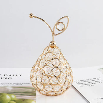 Decoração Para Casa Fruta Artificial De Cristal Dourado Decoração Para Casa Fruta Artificial De Cristal Dourado LightHousi 