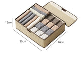 Double Row Clothes Storage Box Closet Organizer For Underwear Shirts Pants Organizer Drawer Storage Box Cabinet Drawer Organizer Design & Casa beige 13 grids 