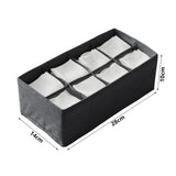 Double Row Clothes Storage Box Closet Organizer For Underwear Shirts Pants Organizer Drawer Storage Box Cabinet Drawer Organizer Design & Casa black 8 grids 