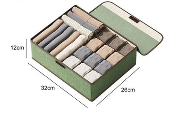 Double Row Clothes Storage Box Closet Organizer For Underwear Shirts Pants Organizer Drawer Storage Box Cabinet Drawer Organizer Design & Casa green 13 grids 